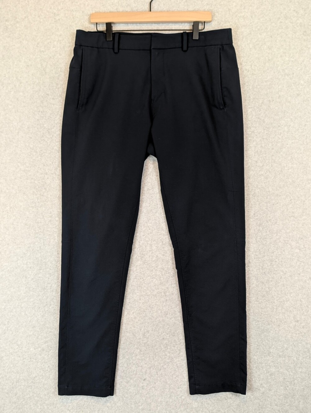 Lululemon New Venture Trouser Chino Pants 36X31 Navy Blue Golf Slim *FLAWS